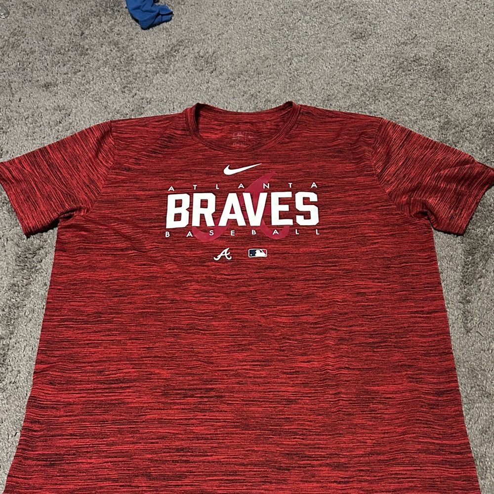 Nike Red Atlanta Braves Baseball Tee